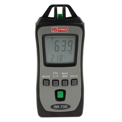 RS PRO Handheld Hygrometer, ±5 % Accuracy, +50°C Max, 99%RH Max