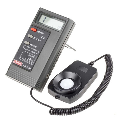 RS PRO ILM1332A Light Meter, 0.01lx to 200000lx, ±3 %