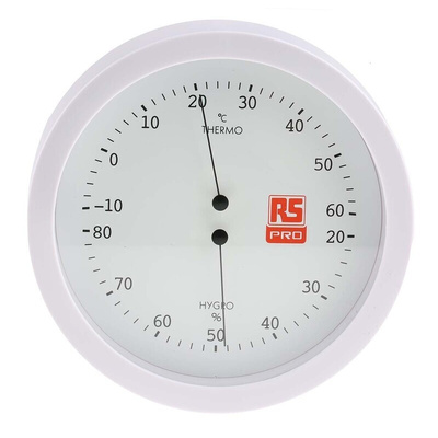 RS PRO Analogue Hygrometer, ±5 % Accuracy, +60°C Max, 80%RH Max
