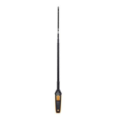 Testo Probe for Air Velocity, Humidity, Temperature, +70°C Max, 95%RH Max, Battery-Powered