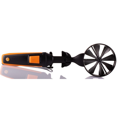 Testo Vane Probe for Air Velocity, Temperature, +70°C Max, Battery-Powered