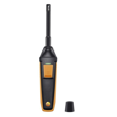 Testo Probe for Humidity, Temperature, +70°C Max, 100%RH Max, Battery-Powered