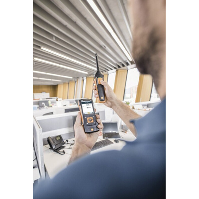 Testo Probe for Humidity, Temperature, +70°C Max, 100%RH Max, Battery-Powered