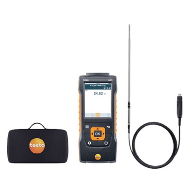 Testo 440 Laboratory Kit Data Logging Air Quality Meter for Temperature, +400°C Max, Battery-Powered