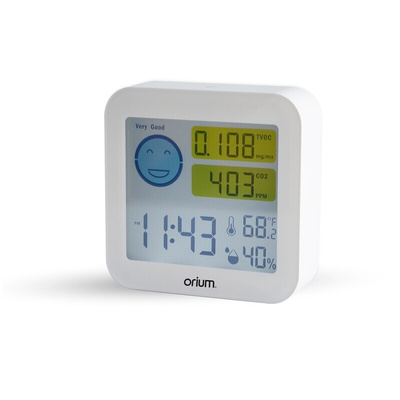 Orium Quaelis 20 Air Quality Meter for CO2, Humidity, Temperature, VOC, +50°C Max, 95%RH Max