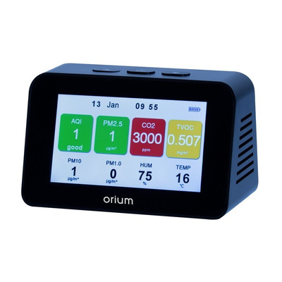Orium Quaelis 34 Air Quality Meter for CO2, Humidity, Particulate Matter, Temperature, TVOC, +50°C Max, 90%RH Max