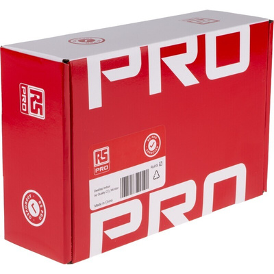 RS PRO DT-802 Air Quality Monitor for CO2, Humidity, Temperature, +50°C Max, 90%RH Max, Mains-Powered