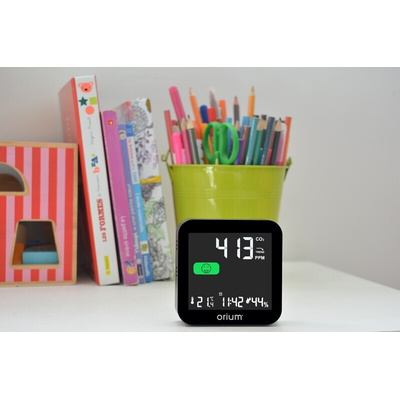 Orium Quaelis 14 CO2 Sensor for CO2, Humidity, Temperature, +50°C Max, 99%RH Max, Rechargeable Battery Via USB