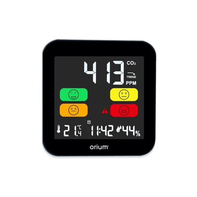 Orium Quaelis 14 CO2 Sensor for CO2, Humidity, Temperature, +50°C Max, 99%RH Max, Rechargeable Battery Via USB