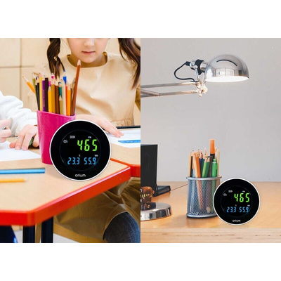 Orium Quaelis 16 CO2 Sensor for CO2, Humidity, Temperature, +70°C Max, 99.9%RH Max, Rechargeable Battery Via USB Cable