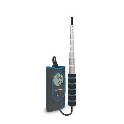 SAUERMANN. Hotwire Anemometer, 30m/s Max, Measures Air Flow, Air Velocity, Temperature