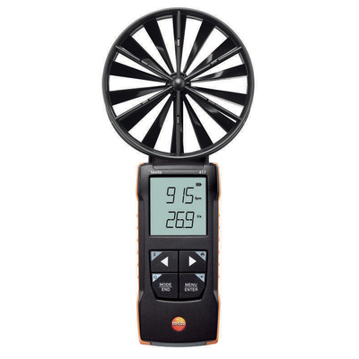 Testo 417 Vane Anemometer, 20m/s Max, Measures Volume Air Flow