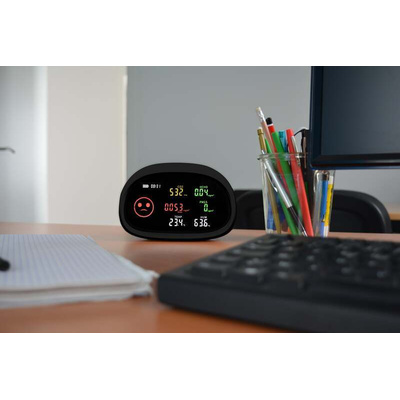 Orium Quaelis 50 Data Logging Air Quality Monitor for Benzene, CO2, Formaldehyde, Humidity, PM 2.5, Temperature, TVOC,