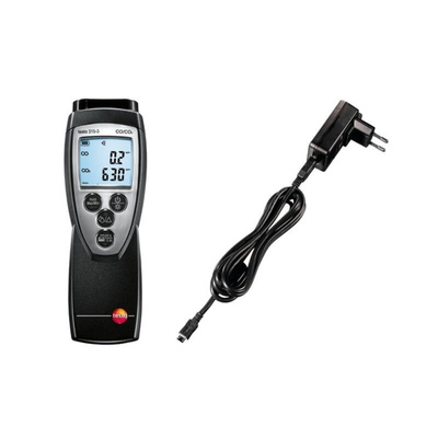 Testo testo 315-3 Data Logging Air Quality Monitor for CO2, +40°C Max, 95%RH Max, Battery-Powered