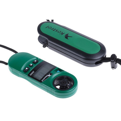 Kestrel KESTREL 2000 Rotary Vane Anemometer, 40m/s Max, Measures Air Velocity, Temperature, Wind Chill