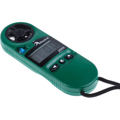 Kestrel KESTREL 2000 Rotary Vane Anemometer, 40m/s Max, Measures Air Velocity, Temperature, Wind Chill
