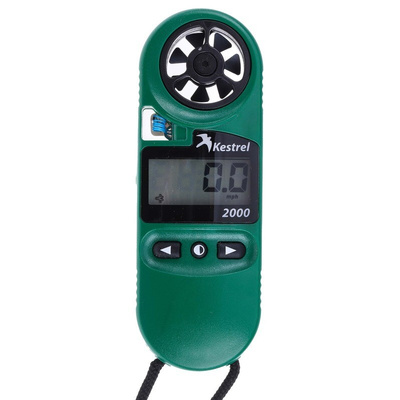 Kestrel KESTREL 2000 Rotary Vane Anemometer, 40m/s Max, Measures Air Velocity, Temperature, Wind Chill