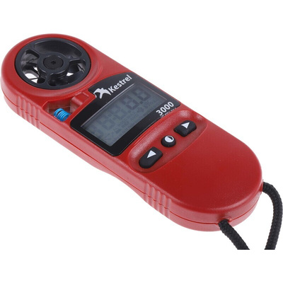 Kestrel KESTREL 3000 Rotary Vane Anemometer, 40m/s Max, Measures Air Velocity, Altitude, Dew Point, Heat Index,
