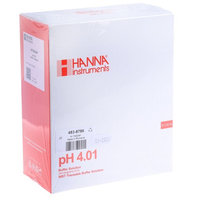 Hanna Instruments HI70004P pH Buffer Solution, 20ml Sachet, 4.01