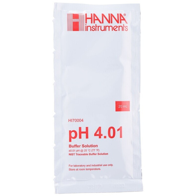 Hanna Instruments HI70004P pH Buffer Solution, 20ml Sachet, 4.01