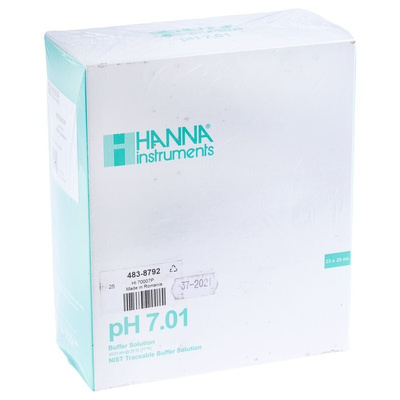 Hanna Instruments HI70007P pH Buffer Solution, 20ml Sachet, 7.01