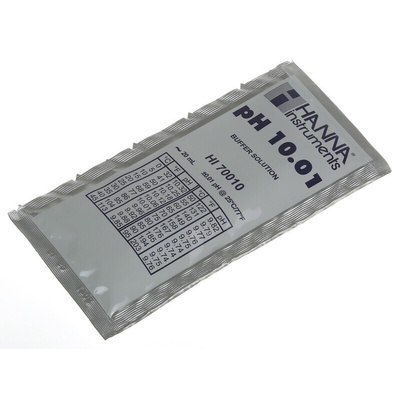 Hanna Instruments HI-70010P pH Buffer Solution, 20ml Sachet, 10.01