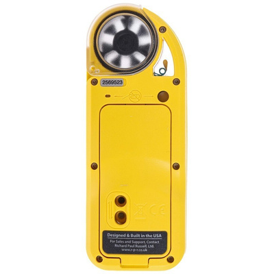 Kestrel 0855YEL Impeller Anemometer, 40m/s Max, Measures Air Flow, Altitude, Density, Density Altitude, Dew Point,