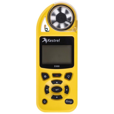Kestrel 0855YEL Impeller Anemometer, 40m/s Max, Measures Air Flow, Altitude, Density, Density Altitude, Dew Point,