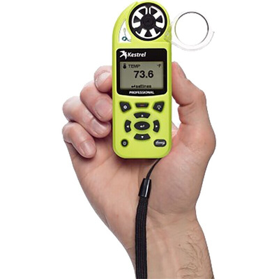 Kestrel 0852HVG Impeller Anemometer, 40m/s Max, Measures Air Flow, Altitude, Density, Density Altitude, Dew Point,