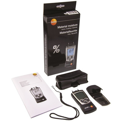Testo 606-1 Moisture Meter, 50 % RH Max, ±1 % Accuracy, Backlit LCD Display, Battery-Powered
