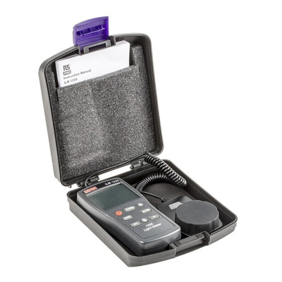 RS PRO ILM1335 Light Meter, 0lx to , ±3% rdg ±0.5% f.s
