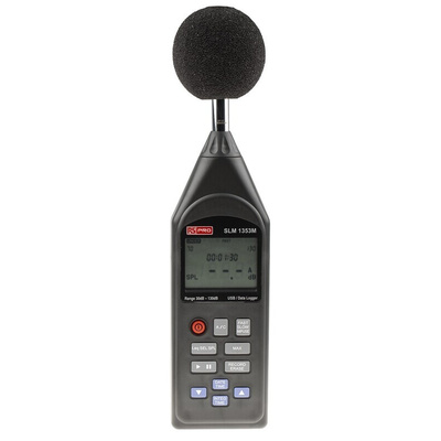RS PRO ISO-TECH SLM1353M  Datalogging Sound Level Meter, 30dB to 130dB, 8kHz max