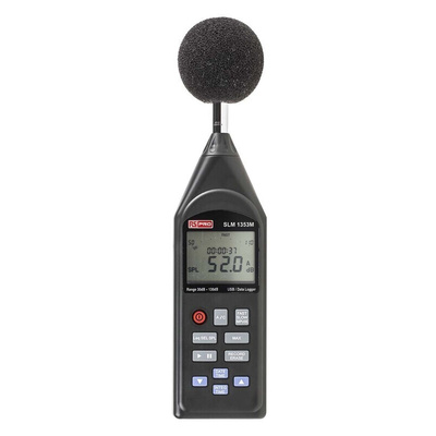 RS PRO ISO-TECH SLM1353M  Datalogging Sound Level Meter, 30dB to 130dB, 8kHz max with RS Calibration
