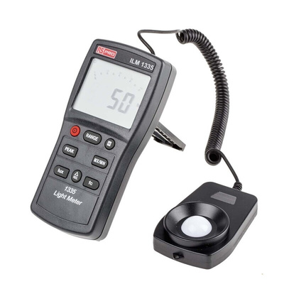 RS PRO ILM1335 Light Meter, 0lx to , ±3 % ± 0.5 Digit %, With RS Calibration