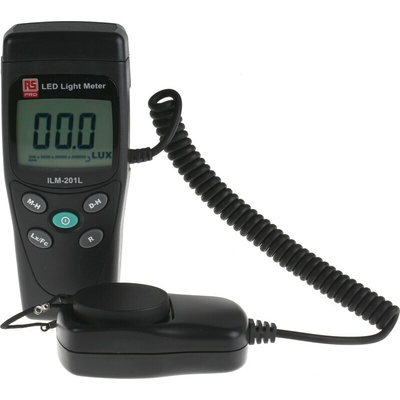 RS PRO ILM201L Light Meter, ±3 (Incandescent) %