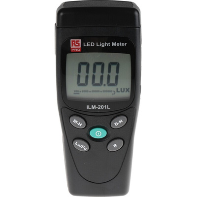 RS PRO ILM201L Light Meter, ±3 (Incandescent) %