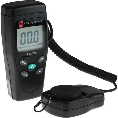 RS PRO ILM201L Light Meter, ±3 (Incandescent) %