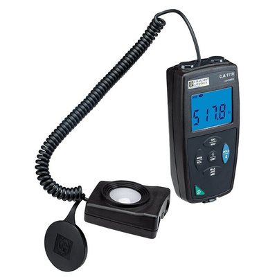 Chauvin Arnoux CA 1110 Light Meter, 0.01 fc, 0.1 lx to 200000lx, ±3 %