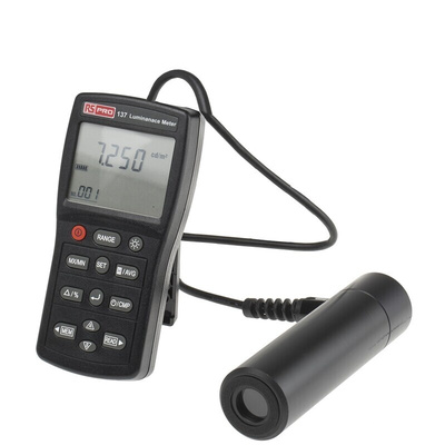 RS PRO Luminance Meters, 9.999 fL, 9.999 cd/m² to 1999lx, ±3 (Calibrated to Standard Incandescent Lamp (2856 K % @