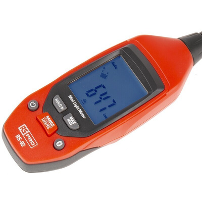RS PRO RS-92 Light Meter, 0lx to 40000lx, ±5 %