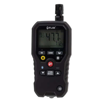 FLIR MR77 Moisture Meter, +200 °C, 99.9 % RH Max, ±2 (Sensor Temperature) °C, ±2 (Vapor Pressure) %, ±2.5 (Relative