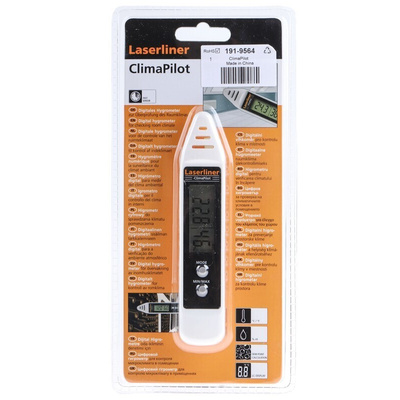 Laserliner 082.034A Digital Hygrometer, ±2 %RH Accuracy, 99%RH Max