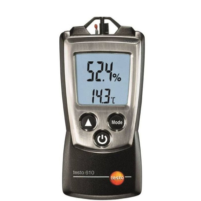 Testo 610 Hygrometer, ±2.5 %RH Accuracy, +50°C Max, 100%RH Max, UKAS Calibration