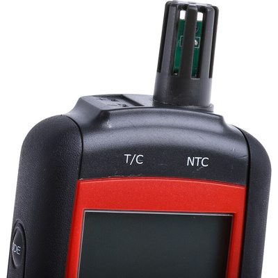 RS PRO Psychrometer, +100 °C, 100 % RH Max, ±2 % Accuracy, Backlit LCD Display, Battery-Powered