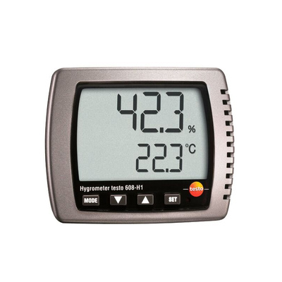 Testo 608-H1 Digital Thermohygrometer, ±3 %RH Accuracy, +50°C Max, 95%RH Max
