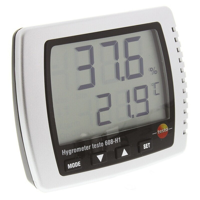 Testo 608-H1 Digital Thermohygrometer, ±3 %RH Accuracy, +50°C Max, 95%RH Max