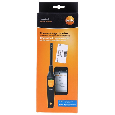 Testo 605i Handheld Hygrometer, ±5 %RH Accuracy, 100%RH Max