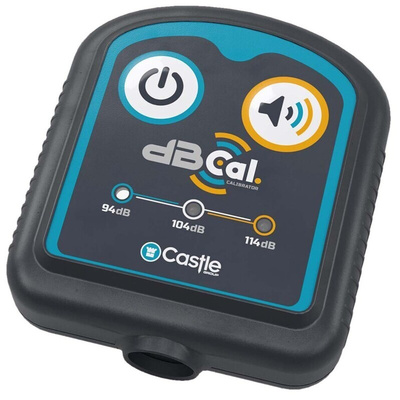 Castle 01GA612 Sound Level Calibrator, ±0.4 dB Accuracy, 94 dB, 104 dB, 114 dB Output, 1 - 2in Microphone