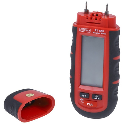 RS PRO Moisture Meter, 75% Max, ±2 % Accuracy, LCD Display, Battery-Powered