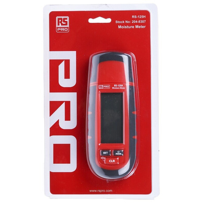 RS PRO Moisture Meter, 75% Max, ±2 % Accuracy, LCD Display, Battery-Powered